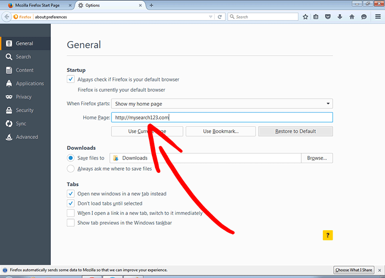 firefox-homepage Remove WebPDFSearch