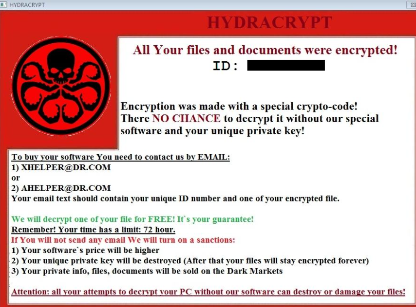HydraCrypt Virus