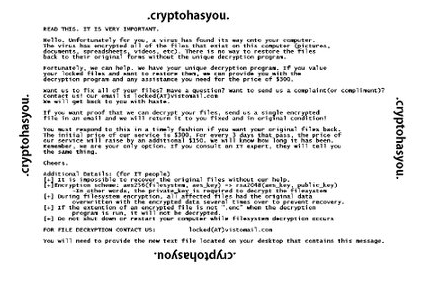 Cryptohasyou Ransomware