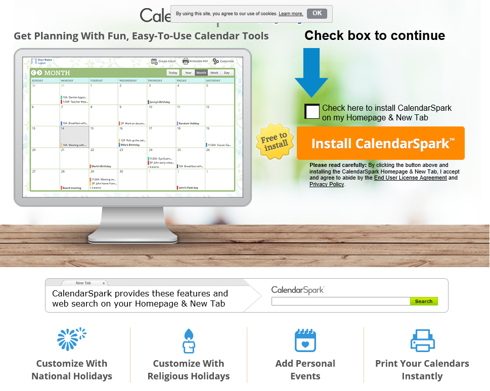 CalendarSpark Toolbar