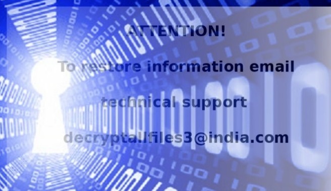 Decryptallfiles3@india.com ransomware-
