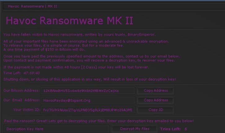 Havoc ransomware-removal