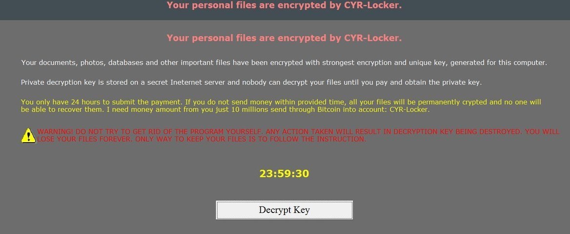 CYR-Locker ransomware-removal