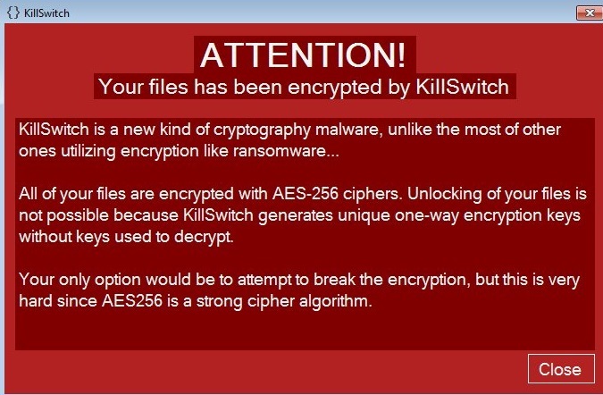 KillSwitch ransomware-removal