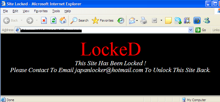 Locked By a.k Hacker Ransomware-
