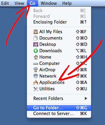 mac-os-x-go-menu Come eliminare Meddelande.org POP-UP Redirect