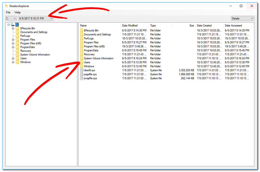 shadow-explorer Remove .32T Files Ransomware